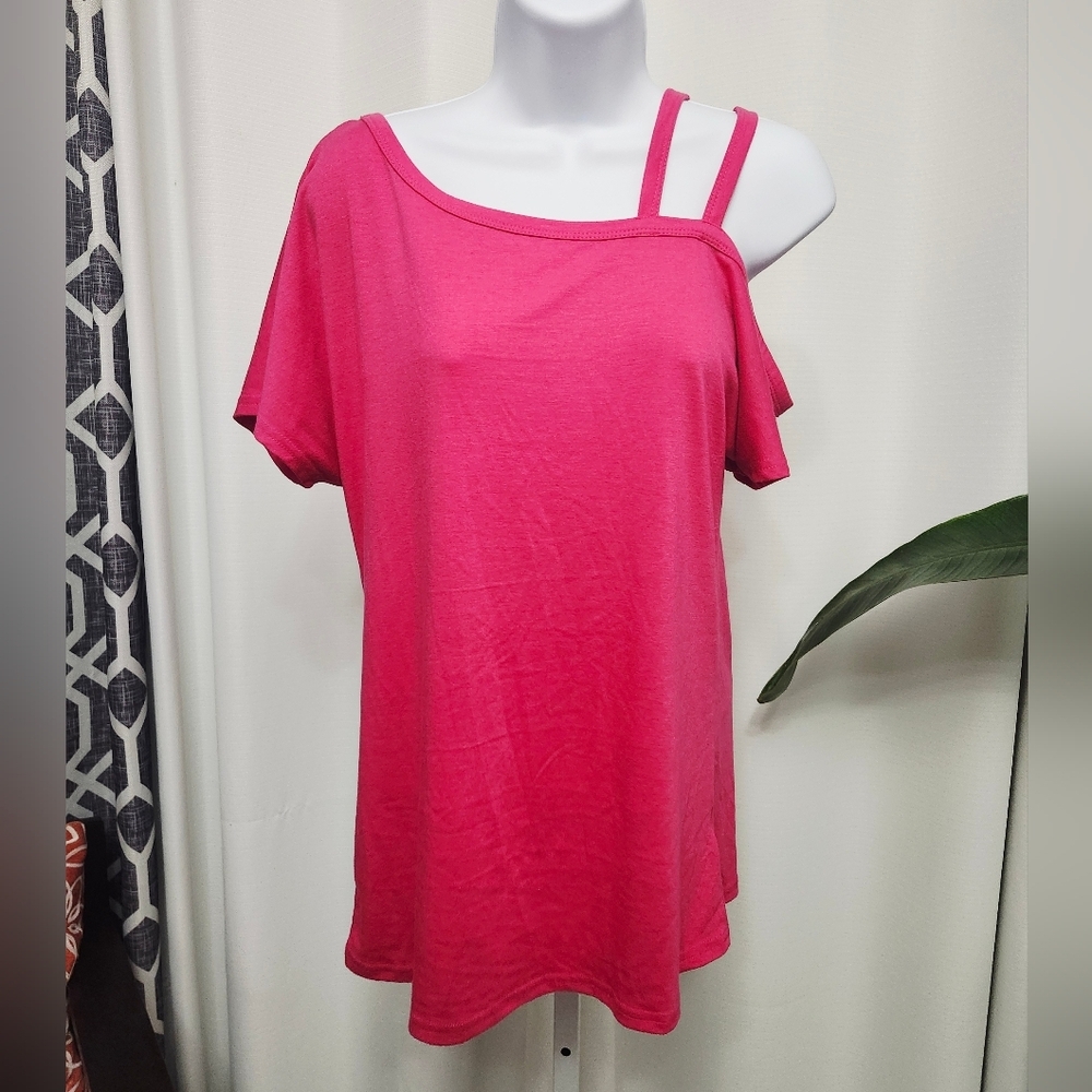 NEW Women's Pink Off-Shoulder Blouse Top